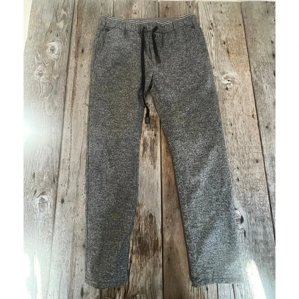 Fairwhale Jeans Mens Heathered‎ Grey Knit Joggers Drawstring Casual Pants